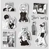 65 Pegatinas Periféricas de Dibujos Animados Anime Death Note, Blanco y Negro Yagami Creativas Decorativas para Teléfono y Agenda DIY