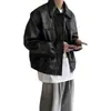 Jaqueta de couro para motocicleta estilo retrô americano Xinxuan, design novo, nicho, corte solto, marca da moda