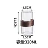 Juego de Vasos de Vidrio para el Hogar Taza de Bebida Hospitalidad Resistente a Altas Temperaturas Taza de Té Verde Antiescarchado Anillo de Madera Taza de Té China Lujo Accesible