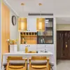 Lámpara de araña estilo japonés Lámpara creativa personalizada para comedor Piña Nórdica Simple Lámpara de madera Tatami Dormitorio Estudio Lámpara de madera