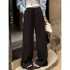 Calça Branca Reta de Linho Preguiçosa Estilo Old Money para Mulheres Verão 2026 Nova Calça de Linho com Aparência Larga Casual Solta