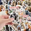 50 Peças de Adesivo à Prova d'Água com Pinturas de Animais Africanos