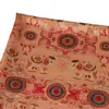 Tecido para Vestuário Feminino de Primavera e Verão, Jacquard Geométrico de Estilo Antigo, Fio Nuvem Fragrante de Peso Pesado, Jacquard de Nuvem Vermelha