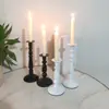 Candelabro de Hierro Dorado y Negro Retro Decoración de Atmósfera para Mesa de Comedor Adornos de Columna Romana Portavelas Largo Gama Alta