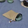 Bolsas de Algodón y Lino con Cordón Directo del Fabricante, Bolsas de Tela Gruesa para Pulseras de Cuentas de Oración Budista, Bolsas Doble Capa para Tazas, Bolsas de Yute Perforadas al por Mayor