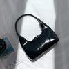 Bolso Pequeño Estilo Francés Verano Transfronterizo Cremallera PU Bolso de Hombro para Debajo del Brazo para Mujer Nicho Simple Moda Bolso de Mano de Media Luna