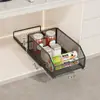 Estante de Almacenamiento Extraíble para Cocina dentro del Gabinete Cajón Multifuncional Tipo Cajón Caja de Almacenamiento para Snacks Estante Debajo del Fregadero Cesta Extraíble para Espacios Estrechos