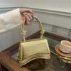 Moderna Bolso de Hombro Cuadrado Pequeño para Mujer Estilo Coreano Piel Sintética Sencillo Color Sólido Patrón de Cocodrilo Casual Nuevo Modelo 2026