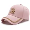 Chapéu de Sol de Algodão para Homens Primavera/Verão 2021, Boné de Baseball da Moda com Logo D, Chapéu de Proteção Solar com Strass, Versátil
