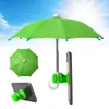 Mini guarda-chuva para proteção contra chuva e vento, proteção solar, guarda-chuva impermeável para bicicleta com proteção para celular, pequeno guarda-chuva para ciclismo e veículos elétricos.