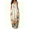 Vestido de Playa Hawaiano 2026 con Estampado de Plantas, Holgado y Sexy con Tirantes Finos Vestido Largo de Vacaciones para Mujer con Bolsillos