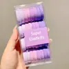 Elástico de borracha alta cor anel de toalha crianças e meninas rabo de cavalo lata corda de cabelo simples acessórios de cabelo corda para cocar cocar