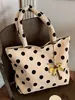 Bolsa Tote de Poá Nova Moda 2026 Transfronteiriça para Mulheres, Bolsa de Ombro/Axila Casual Estilosa e Única para o Dia a Dia e Trabalho
