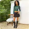 Comercio exterior europeo y americano nuevo AliExpress Amazon venta caliente de verano color liso falda casual dividida para mujer