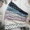 Diadema Cruzada Estilo Nuevo Retro Estampado de Lunares, Diadema de Satín de Alta Gama, Diadema Elástica Moderna y Versátil