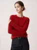 Suéter de cachemira para bebé mujer suéter 100% cachemira cuello redondo tejido de punto de ochos capa base holgado ropa interior de alta gama