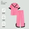 Pijama de Manga Curta Polkata Feminina Verão Preto Renda Renda Cardigan Conjunto plus size Calças de Perna Larga Roupa de Casa Fina