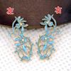 60650 Estilo Antiguo Accesorios DIY Accesorios Hechos a Mano Cobre Hanfu Accesorios para el Cabello Pasador Rama de Flor Novia 25*53mm
