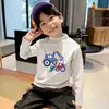 Camisa Base Versátil de Pelúcia para Meninos Gola Meia-alta Outono/Inverno Tamanhos Médio e Grande Roupa Íntima Infantil Pulôver Novo 2026
