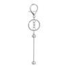 Novo diy frisado chaveiro gradiente cor pingente de metal cor pintura liga chaveiro frisado pingente