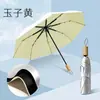 Sombrilla Solar de Titanio Plateado de Doble Capa con Doble Varilla, Resistente al Viento, Protección Solar, Protección UV, Plegable, para Mujer, Doble Uso para Sol y Lluvia, Mayoreo