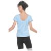 Traje Multicolor de Manga Corta Cruzado en el Pecho para Niñas, Body de Manga Larga Azul Zafiro Rojo, Traje de Baile Cómodo de Algodón Puro para Entrenamiento de Adultos