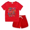 2023 Verão Infantil em torno do pescoço T-shirt hot pants coreano casual assentamento camisa absorvente de suor doces terno de camiseta infantil