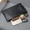Bolsa de mão nova de couro macio transfronteiriça bolsa envelope masculina clutch de alta capacidade clutch de negócios de ponta bolsa masculina moderna