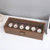 Caja de Relojes Modelo Nuevo Transfronteriza, Caja de Almacenamiento para Relojes de Madera de Nogal Negro con Almohada Dura, Caja de Exhibición de Relojes de Lujo Ligero de Alta Gama, Caja de Almacenamiento