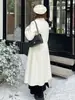 Abrigo Cálido de Lana Doble Cara Estilo Hepburn para Mujer, Nuevo Abrigo de Lana Vintage para Invierno con Cintura Ajustada 413837