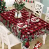 Mantel navideño exclusivo de alta venta transfronteriza, impreso en alta definición, con temática de flor de Nochebuena, para decoración festiva, apto para uso doméstico