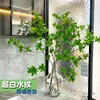 Pintura al Óleo Blanco Ultra Oleaje de Agua Vidrio Templado Artístico Pantalla Divisoria Sala de Estar Entrada Dormitorio Baño Medio Muro