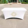 Mantel elástico negro de 6 pies, funda de mesa elástica de cobertura total transfronteriza para reuniones al aire libre, eventos festivos y fiestas de cumpleaños