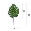 Accesorios para arreglos florales de hoja de tortuga de simulación directo de fábrica, accesorios para decoración de bodas