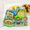 Ímãs de Geladeira de Madeira da Cidade em Estoque Feitos Sob Medida Souvenirs Culturais e Criativos de Turismo de Cidades Chinesas Xinjiang Pequim Qingdao Atacado