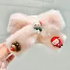 Grampo de Cabelo de Natal Criativo Transfronteiriço Novo Produto Clipe de Pelúcia Fofo de Natal para Crianças Decoração Infantil de Natal
