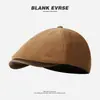 Gorra Retro Estilo Británico para Mujer, Boina Versátil para Primavera y Otoño, Moda de Sombrero Pequeño que Adelgaza la Cara, Tendencia para Circunferencia de Cabeza Grande