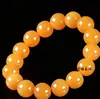 Pulseira de Jade Dragão Amarelo de Rocha Natural Pulseira de Contas de Jade Amarelo Transparente Pulseira de Jade Quartizito Amarelo Dourado Pulseira de Contas Atacado