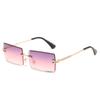 Gafas de sol de nueva moda transfronteriza con montura cuadrada de cobre degradado para fotos callejeras europeas y americanas