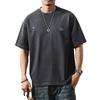 2025 Nueva Camiseta Americana Retro de Manga Corta para Hombre Holgada Talla Grande Marca de Moda Verano Peso Pesado Cuello Redondo Camiseta Moda