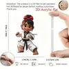 Transfronteiriço Novo Estilo Acrílico Plano Fofo Pequena Figura Pingente Decoração Padrão Padrão