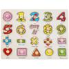 Madera Madera Uña Tablero para Agarrar con la Mano Educativo de Doble Cara Graffiti Tablero de Dibujo Alfanumérico Educación Temprana Iluminación Puzzle Juguete para Niños