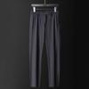Pantalones de Seda de Hielo para Hombre a Prueba de Cuatro, Sin Marcas, Sin Planchado, Pantalones de Negocios, Elásticos, Transpirables, de Color Puro, Pantalones de Verano para Jóvenes