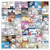 Jiyika adesivo wow chiikawa desenho animado expressão fofa decoração de bolsa copo celular batata pequena adesivo atacado
