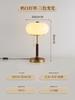 Lámpara de Mesa de Madera Vintage Luz de Lujo de Diseño Sala de Estar Estudio Dormitorio Lámpara de Noche Lámpara de Mesa de Cristal Atmósfera Lámpara de Mesa