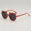 Gafas de Sol para Niños Orejas de Oso Marco Redondo Retro Gafas de Sol para Niños Moda para Niñas y Niñas Sesión de Fotos Callejera Gafas Anti-UV