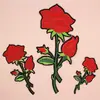 Bordado por Computadora Transfronterizo Set de Flores de Rosa Parches Bordados para Chaquetas de Plumas y Sudaderas Parches de Tela Hechos a Mano DIY