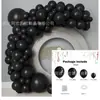 Conjunto de Corrente de Balões de Látex Cor Sólida Metálico Fosco Transfronteiriço Decoração de Festa de Aniversário Casamento Guirlanda Colorida Balões