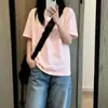Camiseta Feminina de Manga Curta 2026 Nova Primavera/Verão Topp de Meia-Manga com Toque de Luxo Item Quente Deste Ano Camiseta Estilo College