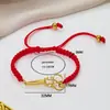Colgante de Nuevo Producto Transfronterizo con Cuerda Trenzada Ajustable para Mujer, Versátil, Patrón de Tijeras de Acero Inoxidable, Pulsera Lista para la Venta